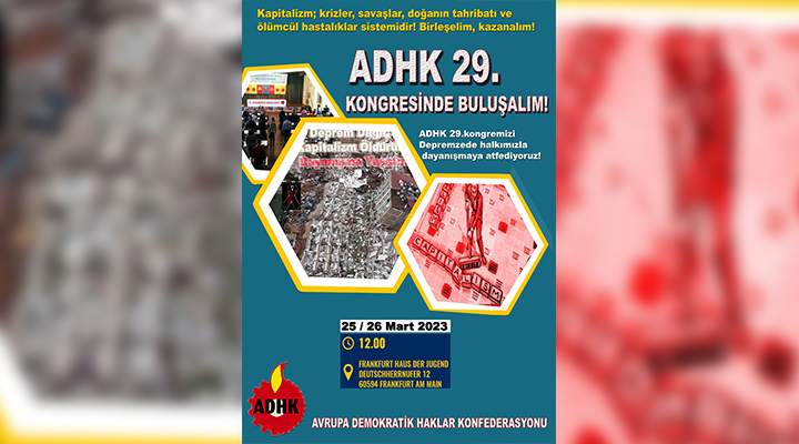 ADHK 29. Olağan Kongresi yarın başlıyor