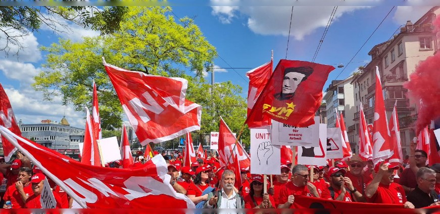 Zürih'te İnşaat İşçilerinden Büyük Miting!