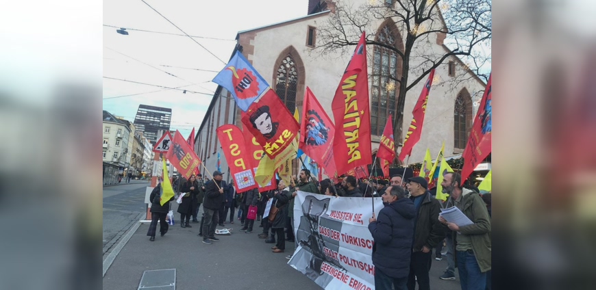Devrimci Tutsaklarla Dayanışma Platformu Basel'de Kuyu Tipi Hapishanelerin Kapatılmasına Dair Basın Açıklaması Yaptı
