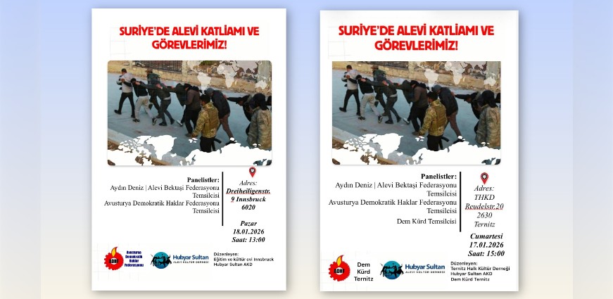Avusturya'da 'Suriyede Alevi Katliamı ve Görevlerimiz' Panelleri