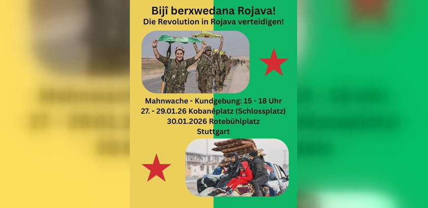 Stuttgart Meydanları Rojava'nın 'Hawar'ına Yanıt Oluyor