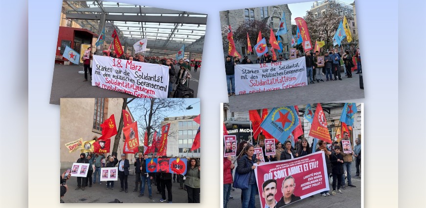 İsviçre’nin dört kentinde devrimci tutsaklarla dayanışma eylemi