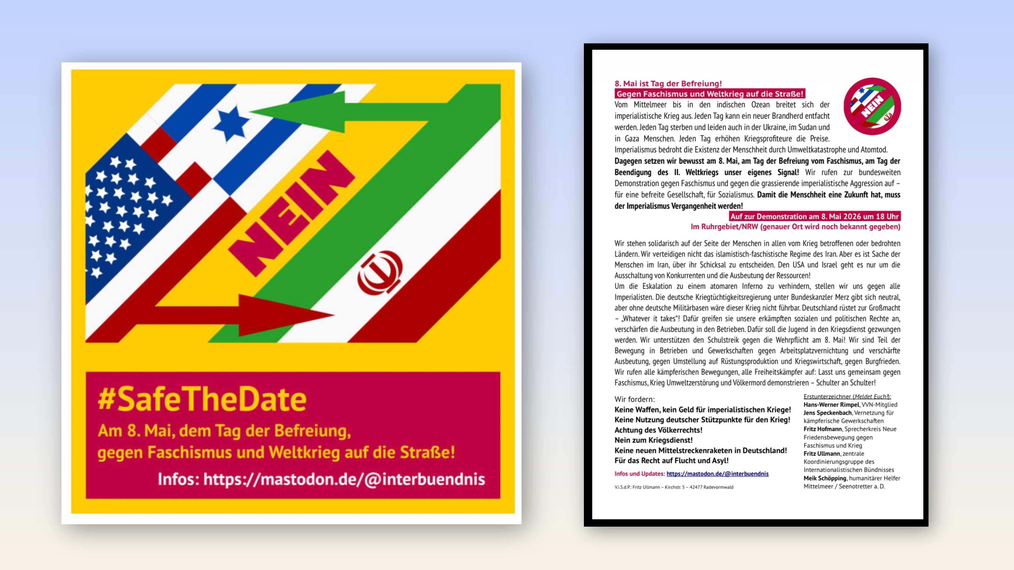 ADHF'den Enternasyonalist Birlik (Bündnis) Çağrısına Destek Açıklaması