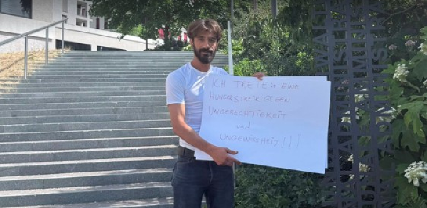 İsviçre'de Sığınmacı Welat Aydın Süresiz Açlık Grevine Başladı