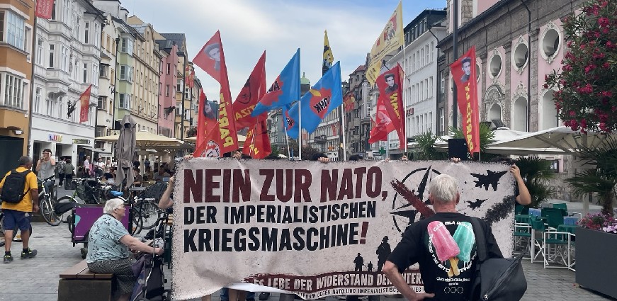 Innsbruck'da NATO ve Emperyalist Savaş Karşıtı Platformdan Miting