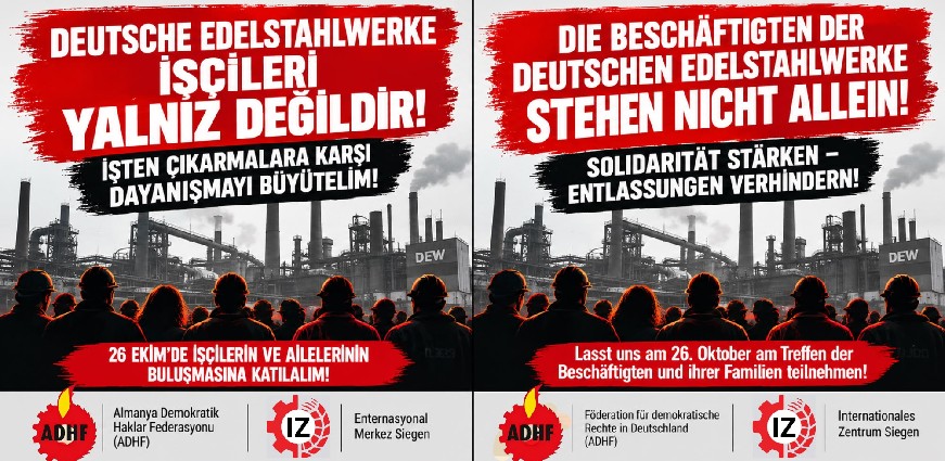 ADHF und Internationales Zentrum Siegen rufen zur Solidarität mit den Beschäftigten der Deutschen Edelstahlwerke auf