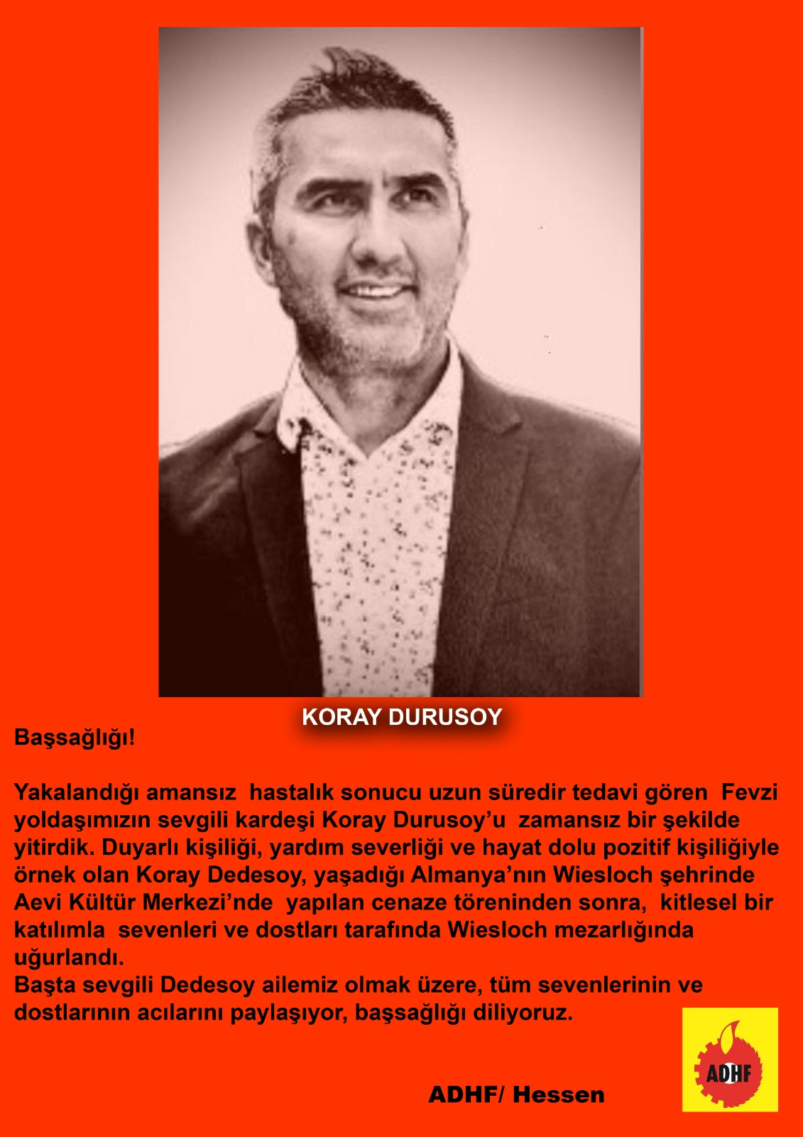 Koray Durusoy için başsağlığı mesajı konulu fotoğraflar