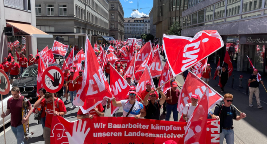 Zürih'te İnşaat İşçilerinden Büyük Miting! konulu fotoğraflar