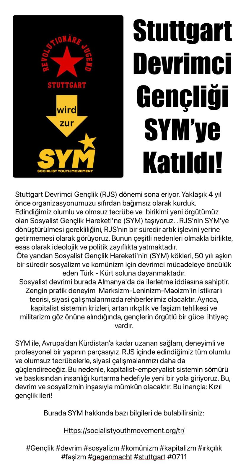 Stuttgart Devrimci Gençlik (RJS) SYM'ye Katıldı! konulu fotoğraflar