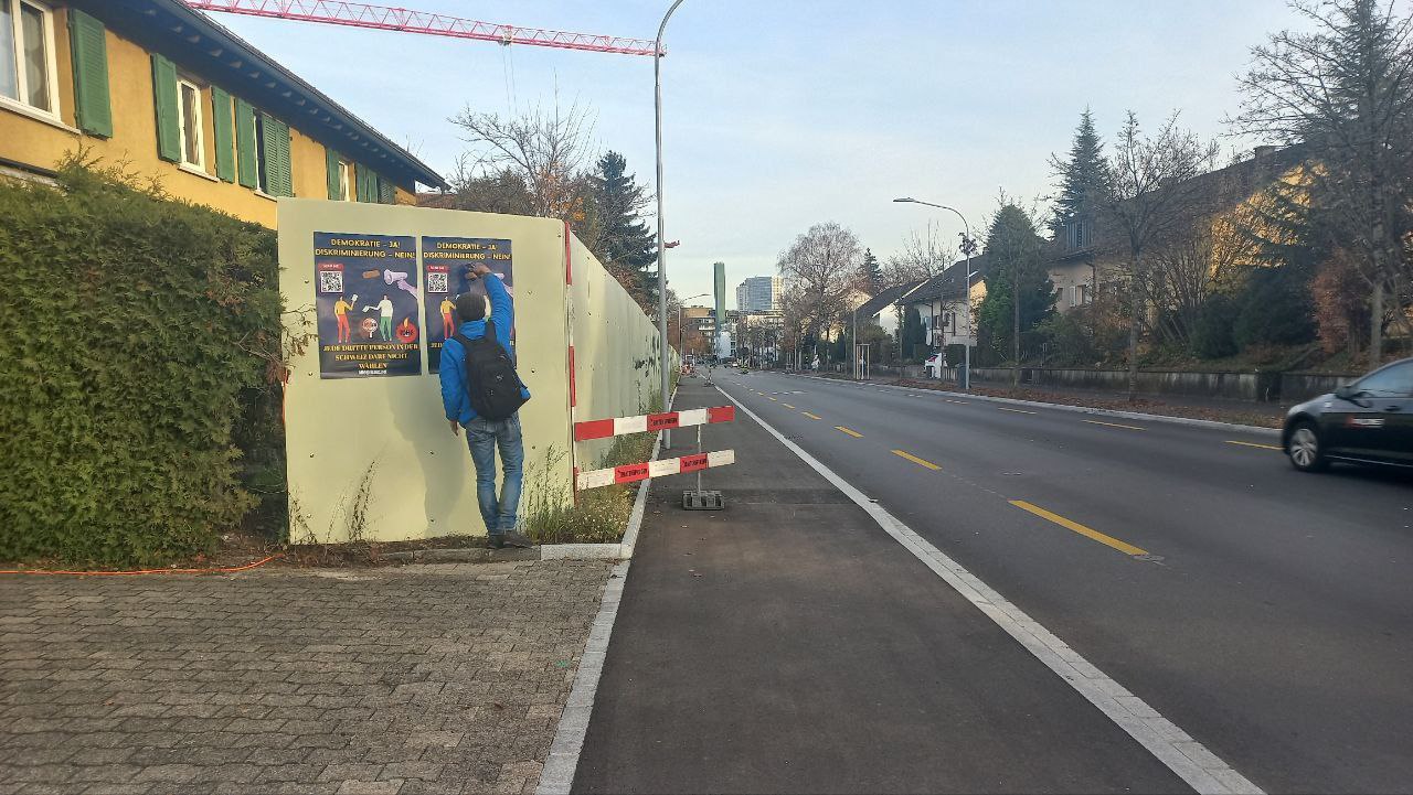 Kampagne für das Wahlrecht der Migrant:innen konulu fotoğraflar