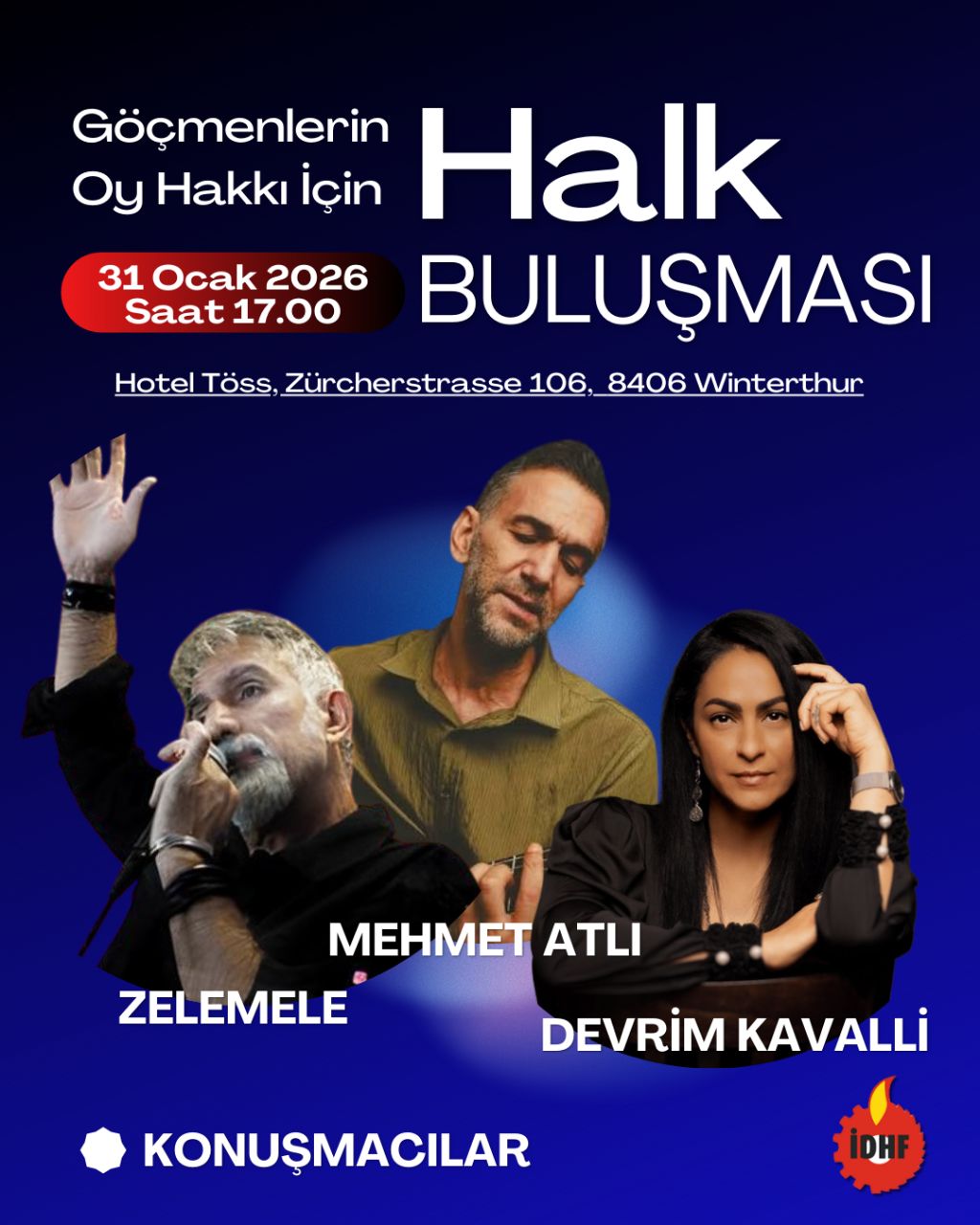 İDHF’den Göçmenlerin Oy Hakkı İçin Halk Buluşması! konulu fotoğraflar