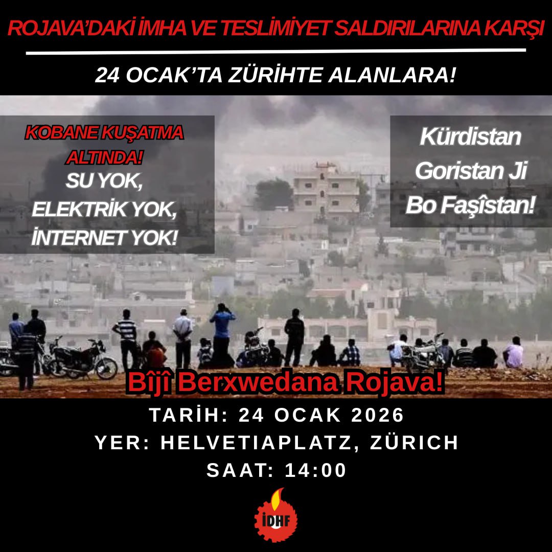 İDHF'den Çağrı: 24 Ocak'ta Zürih'te Direnişe! konulu fotoğraflar