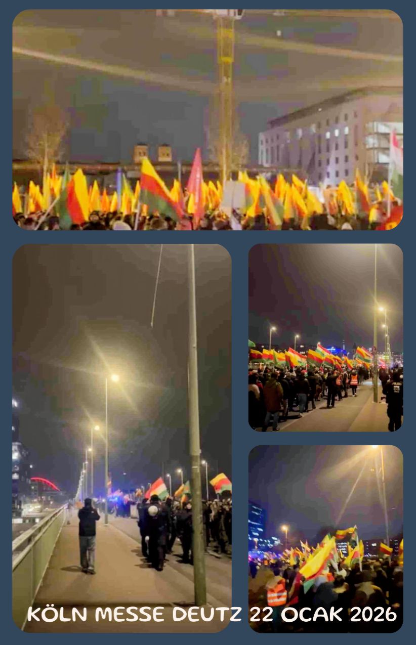 Kuzey Ren-Vestfalya Eyaletindeki Rojava Eylemleri konulu fotoğraflar