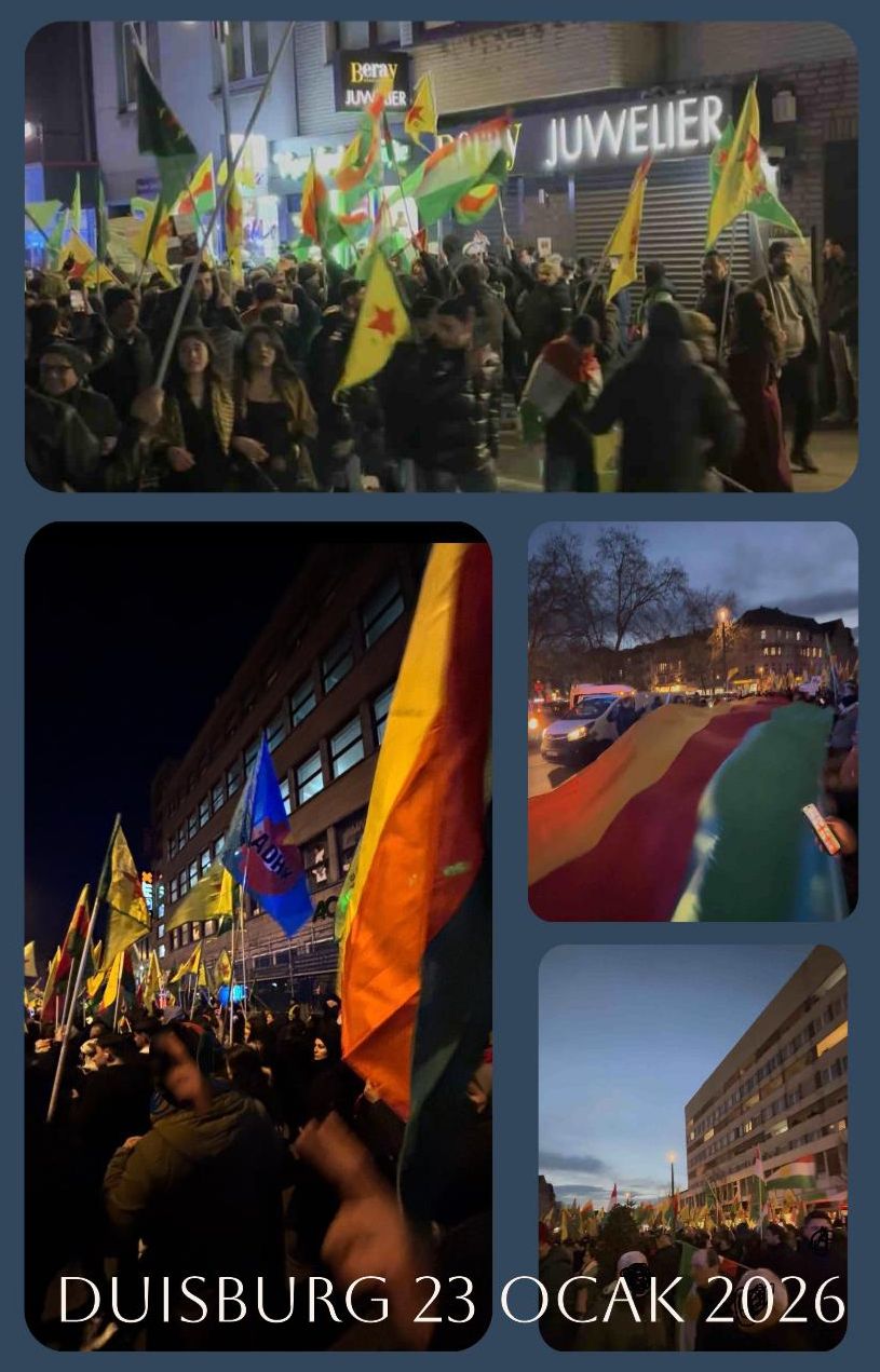 Kuzey Ren-Vestfalya Eyaletindeki Rojava Eylemleri konulu fotoğraflar