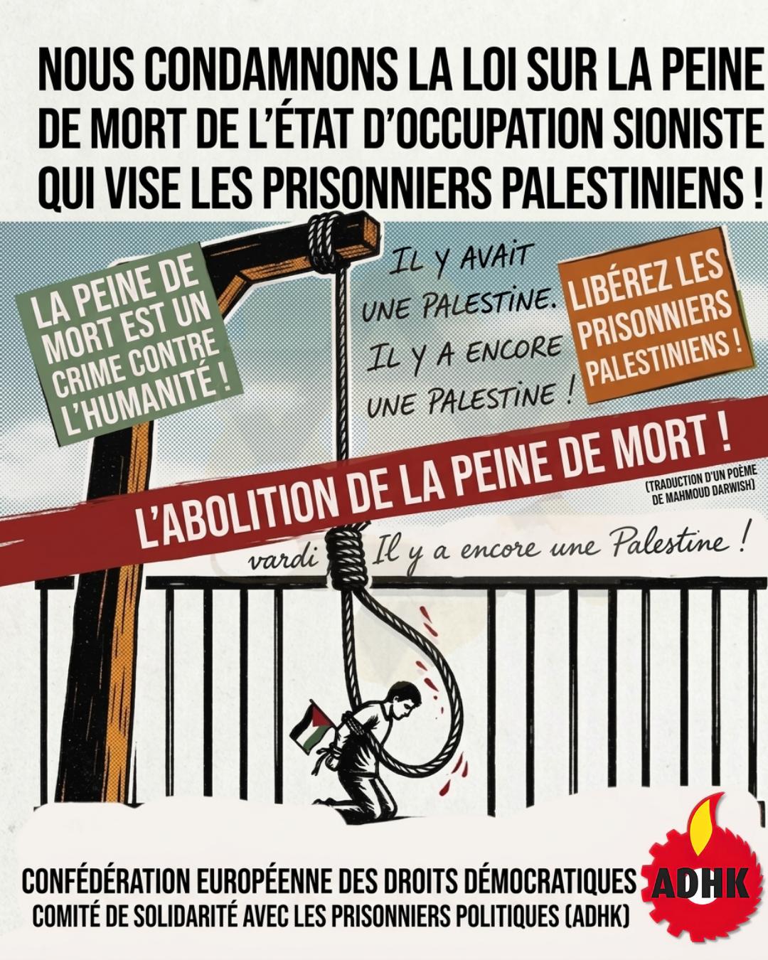 Modern Engizisyon Mahkemesi: İsrail Meclisi Knesset'in İdam Fermanını Kınıyoruz! konulu fotoğraflar