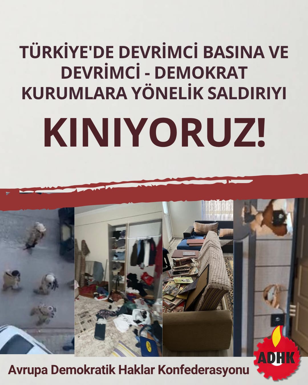 ADHK'dan Açıklama: Devrimci Basın Ve Kurumlara Yönelik Saldırıyı Kınıyoruz! konulu fotoğraflar