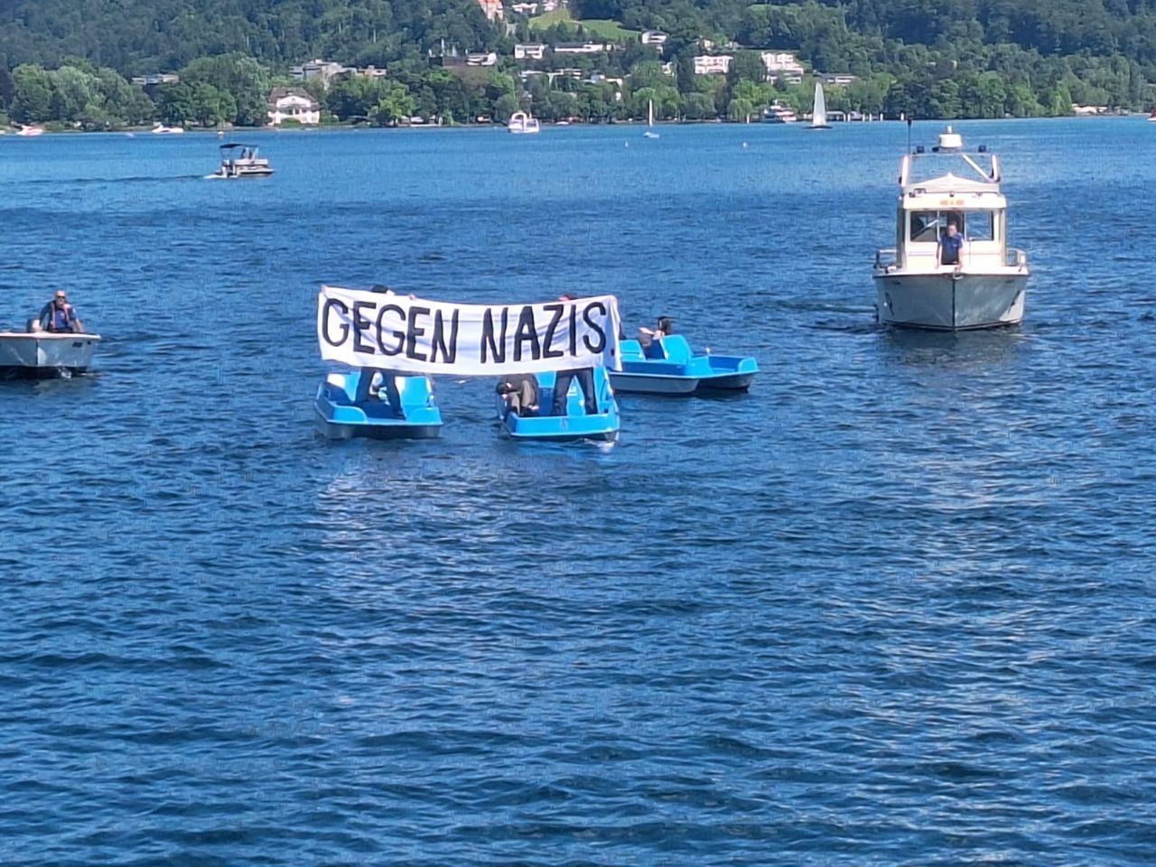 Luzern’de Faşist Yürüyüş Girişimine Karşı Protesto konulu fotoğraflar