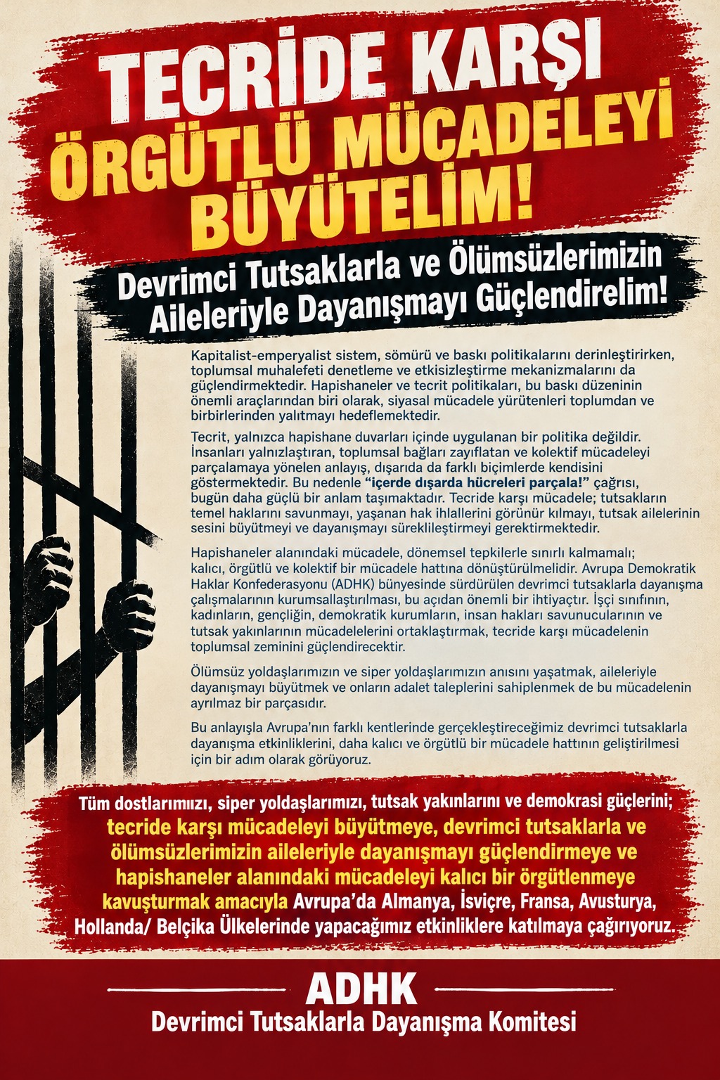 ADHK'dan Tecride Karşı Örgütlü Mücadeleyi Büyütme Çağrısı! konulu fotoğraflar